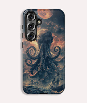 The Kraken - Moody Mythological Octopus Sea Design Tough Phone Case For Samsung Galaxy S25 S24 S23 S22 S21