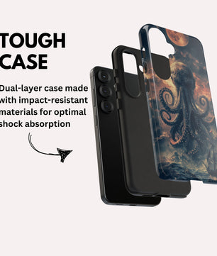 The Kraken - Moody Mythological Octopus Sea Design Tough Phone Case For Samsung Galaxy S25 S24 S23 S22 S21