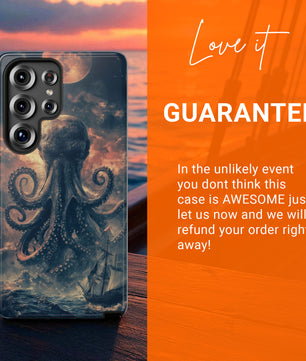 The Kraken - Moody Mythological Octopus Sea Design Tough Phone Case For Samsung Galaxy S25 S24 S23 S22 S21