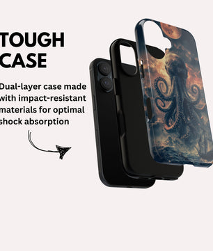 The Kraken - Moody Mythological Octopus Sea Design Tough Phone Case For Apple iPhone 16 15 14 13 12 11 10 9