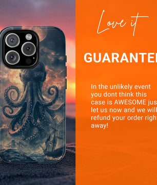 The Kraken - Moody Mythological Octopus Sea Design Tough Phone Case For Apple iPhone 16 15 14 13 12 11 10 9