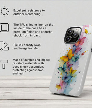 Butterfly Watercolour Design Gifts For Butterfly Lovers Tough Phone Case for Apple iPhone