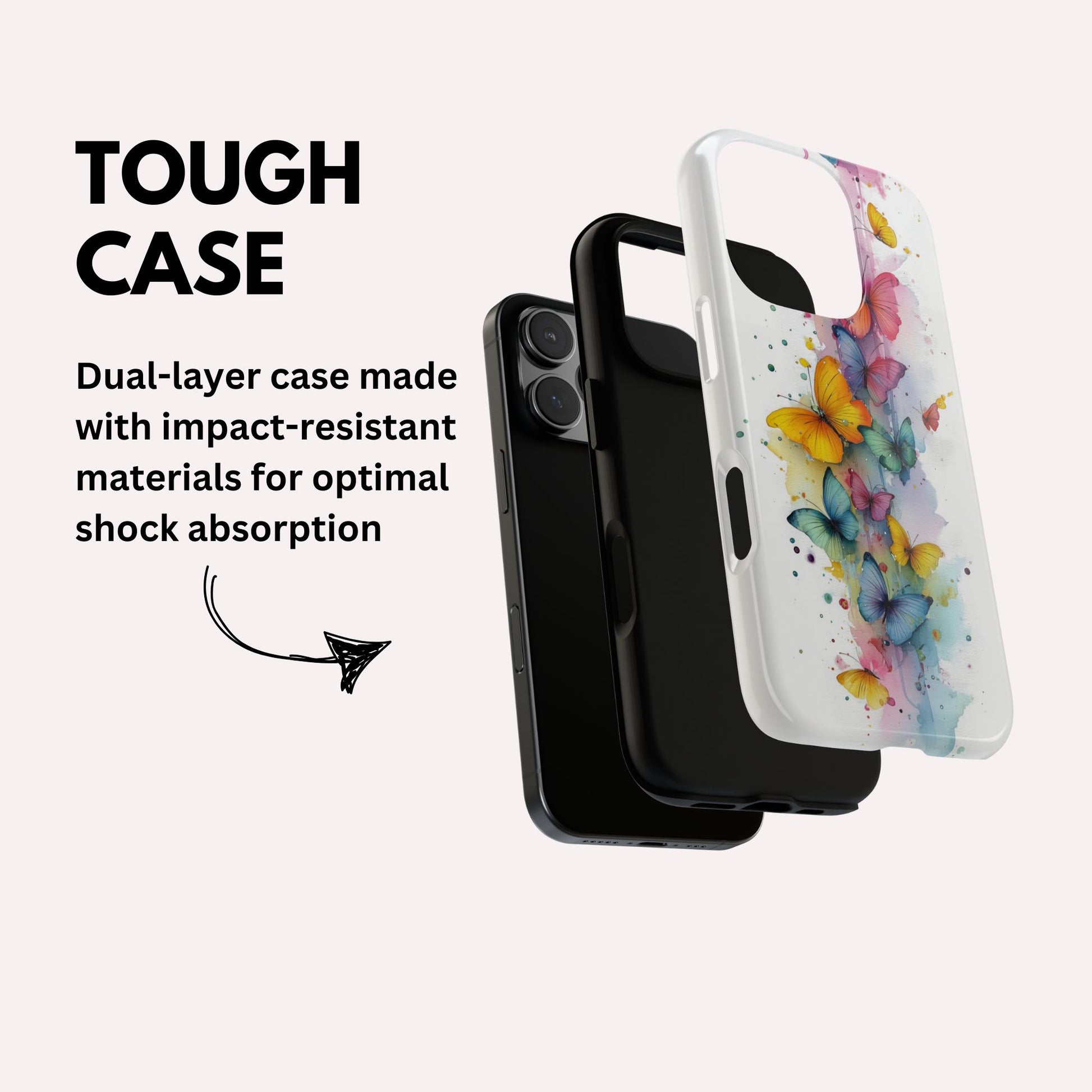 Butterfly Watercolour Design Gifts For Butterfly Lovers Tough Phone Case for Apple iPhone