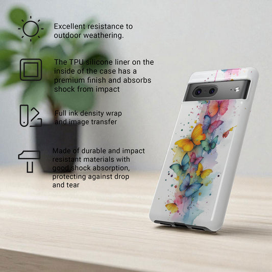 Butterfly Watercolour Design Gifts For Butterfly Lovers Tough Phone Case for Google Pixel 9 Pro XL, Pixel 8 Case Pixel 7 6 5