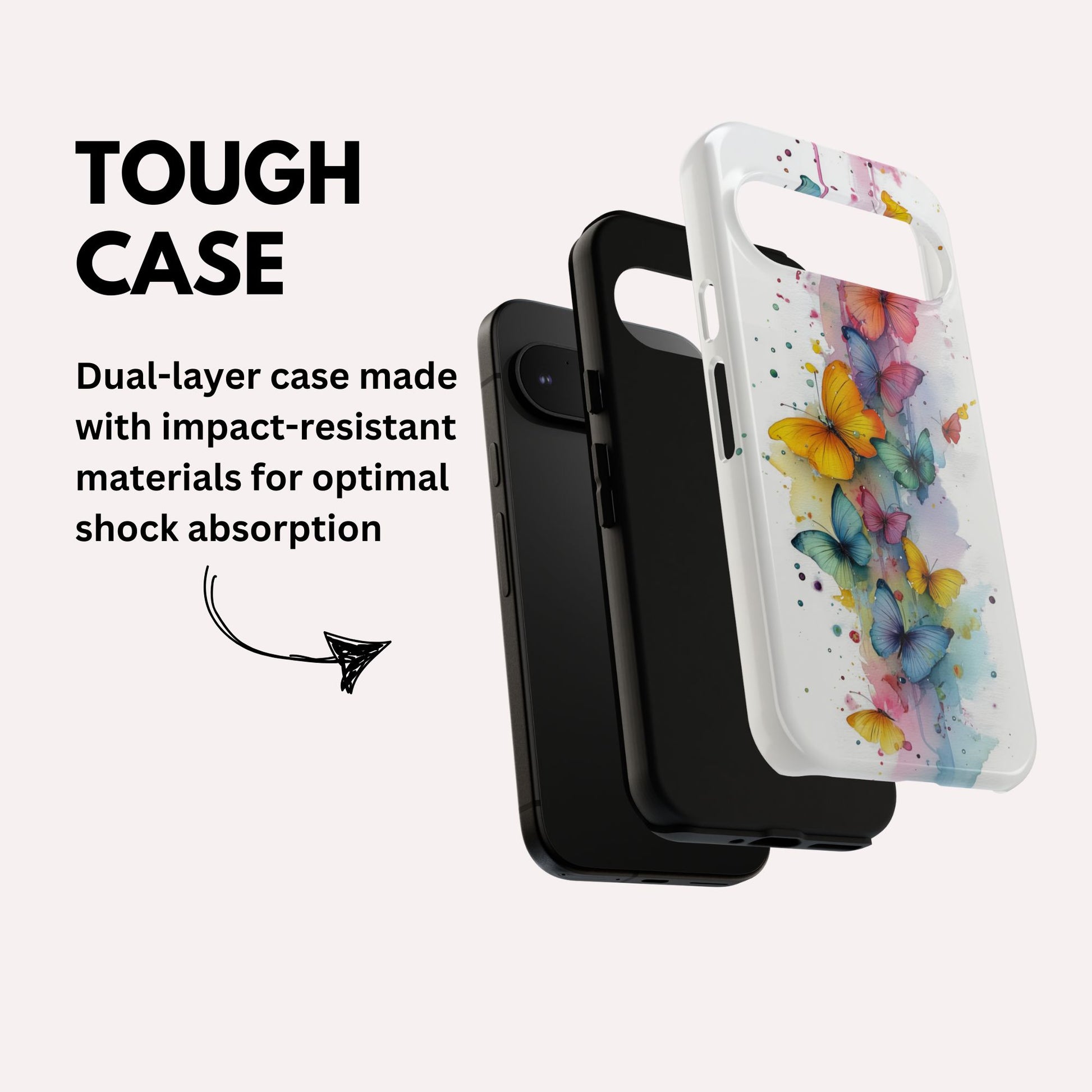 Butterfly Watercolour Design Gifts For Butterfly Lovers Tough Phone Case for Google Pixel 9 Pro XL, Pixel 8 Case Pixel 7 6 5