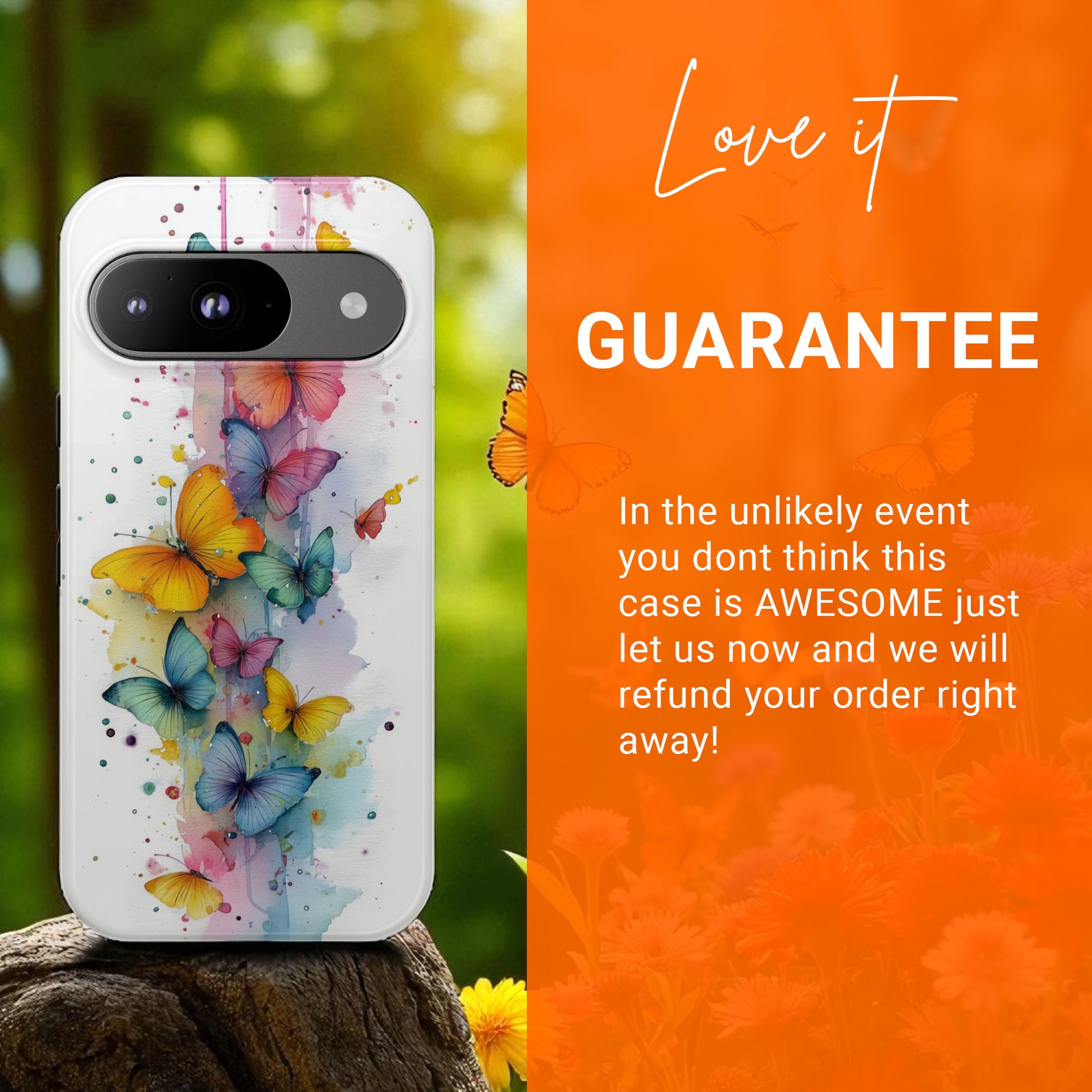 Butterfly Watercolour Design Gifts For Butterfly Lovers Tough Phone Case for Google Pixel 9 Pro XL, Pixel 8 Case Pixel 7 6 5