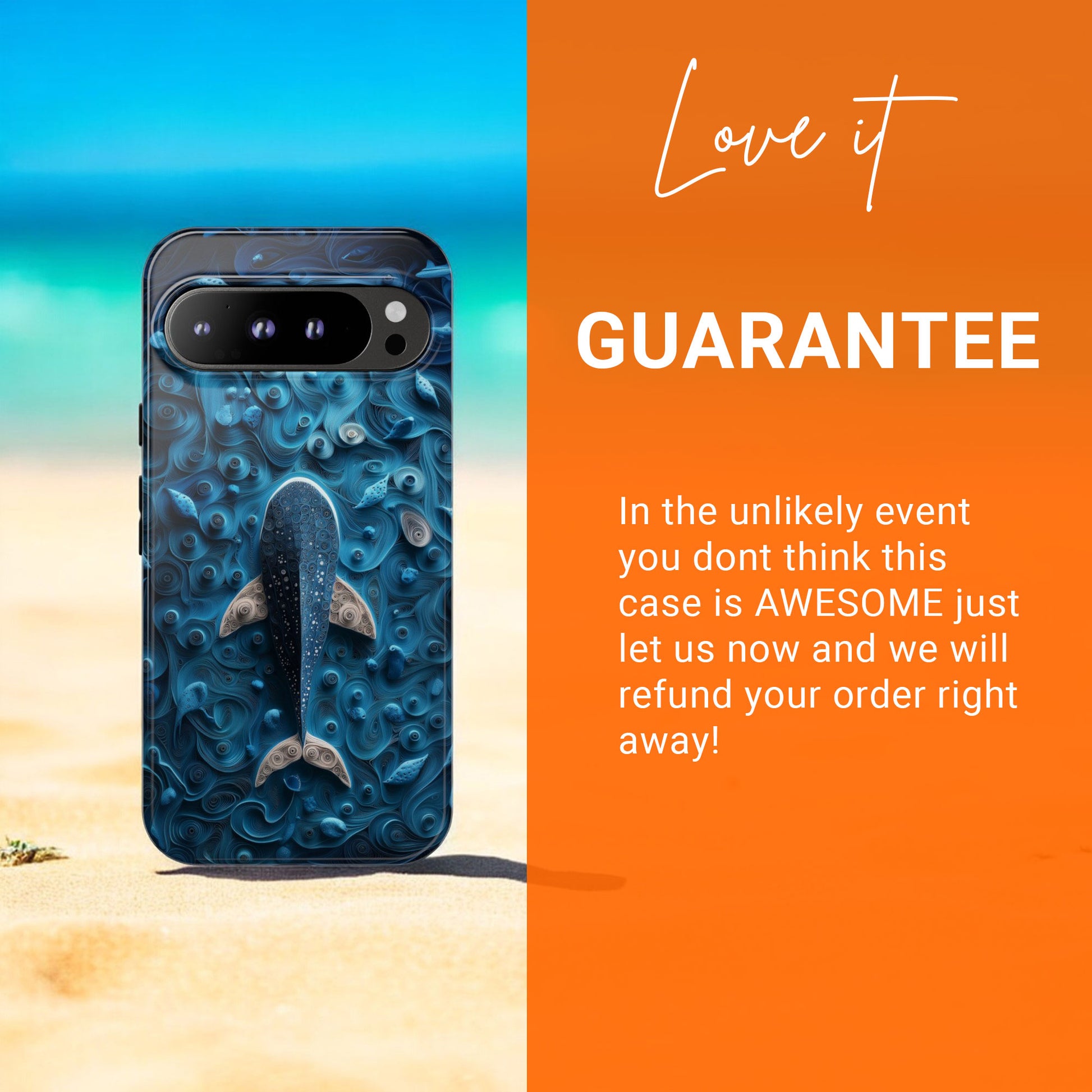 Whale Shark Paper Qilling Theme Ocean Lovers Gift - Tough Case For Google Pixel