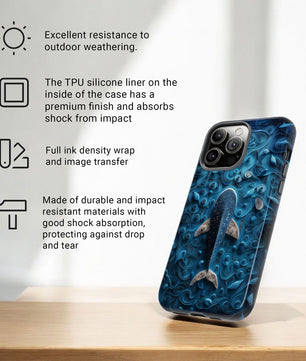 Whale Shark Paper Qilling Theme Ocean Lovers Gift - Tough Case for iPhone