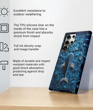 Whale Shark Paper Qilling Theme Ocean Lovers Gift - Tough Case for Samsung Galaxy