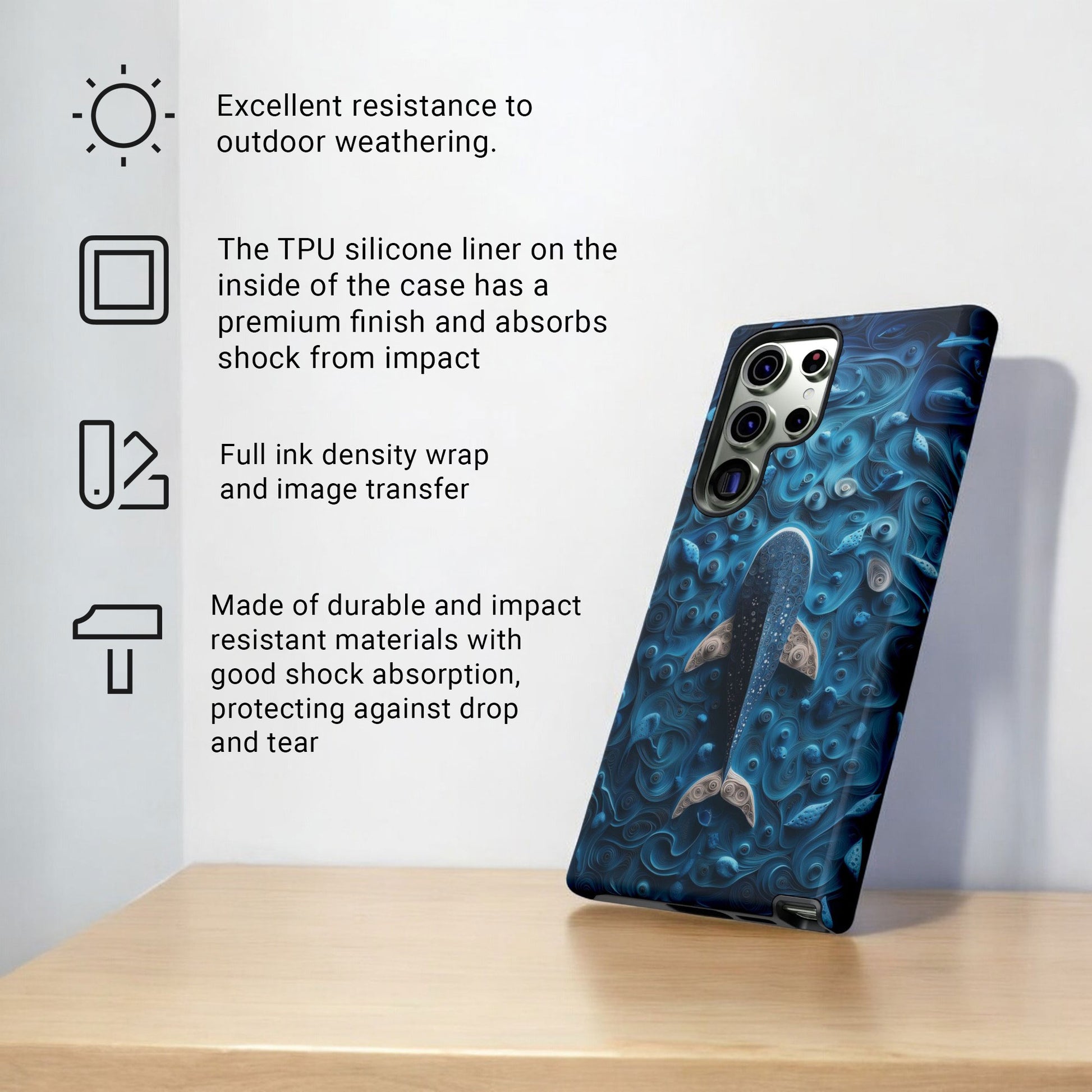Whale Shark Paper Qilling Theme Ocean Lovers Gift - Tough Case for Samsung Galaxy