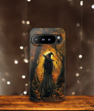 Gothic Witch And Cat Phone Case, Sugar Skull - Tough Case for Google Pixel